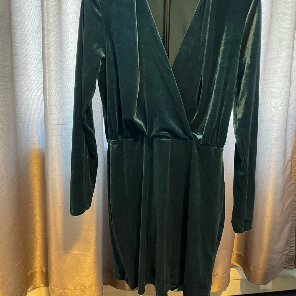 NWT Elegant Banana Republic Teal Green Velvet Dress